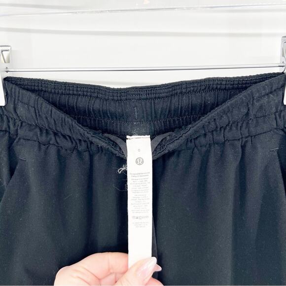 Lululemon Soft Jersey Classic Mid Rise Cropped Joggers 0 Black - Picture 7 of 7